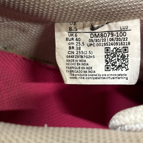 Nike Court Vision Low 'White Multi Swoosh' Women's Size 8.5 GUC - Picture 4 of 5